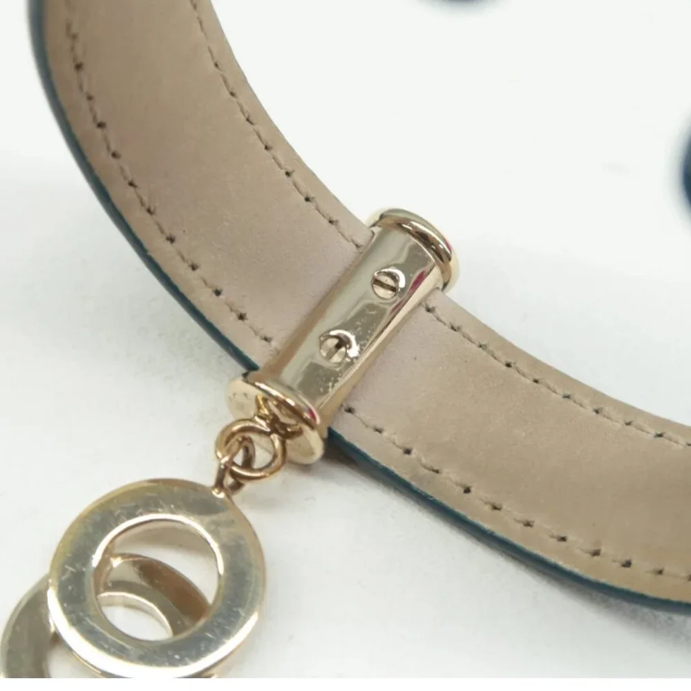 100% Authentic BVLGARI Leather Tag Cuff Bracelet - Picture 10 of 12